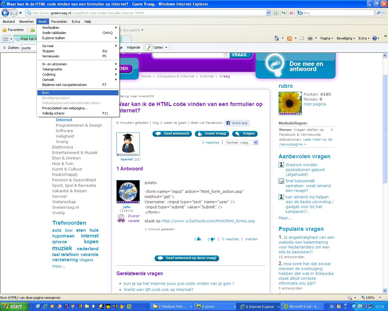 Waar kan ik de HTML code vinden van een formulier op internet? - GoeieVraag