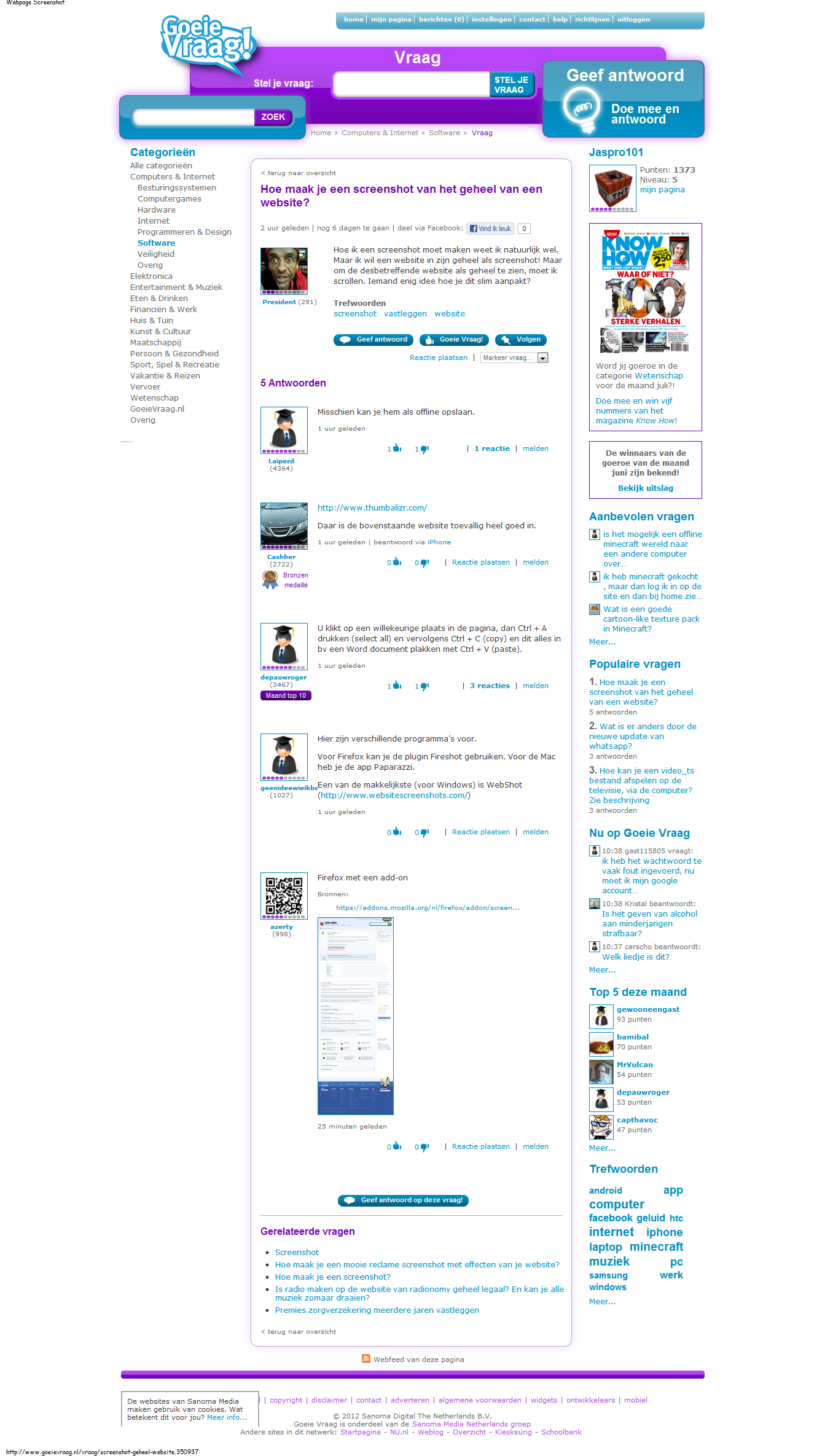 Plaatje bij antwoord